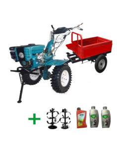 Titan Shop |Motocultor Dakard 7CP HS1000BNEW cu Remorca DKD LY500NEW si Uleiuri