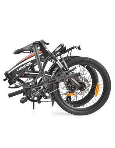 Bicicleta electrica Hecht Compos Black, schimbator Shimano, HECHTCOMPOSBLACK