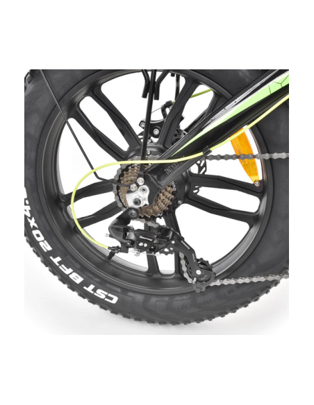 Bicicleta electrica Hecht Compos Black XL, schimbator Shimano, HECHTCOMPOSXLBLACK