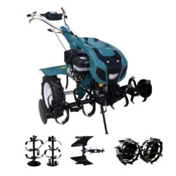 Titan Shop |Pachet motocultor Dakard HS1100D New 18CP cu freze, roti metalice si plug reversibil