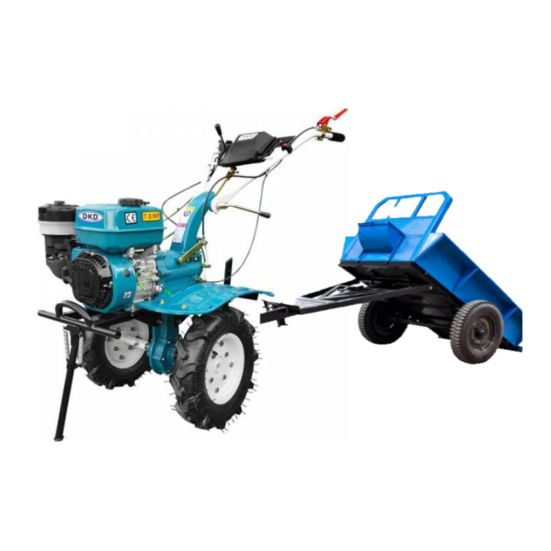 Titan Shop |Motocultor Dakard 7CP HS1000B cu Remorca DKD LY800 si Uleiuri