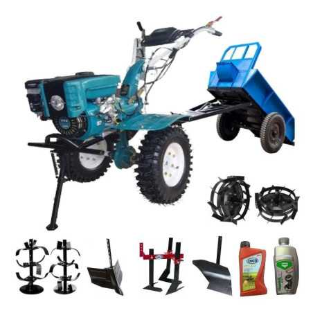 Titan Shop |Motocultor Dakard 7CP HS1000BNEW cu Remorca DKD LY800, Utilaje si Uleiuri