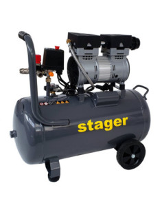 Titan Shop |Compresor aer 50L 8bar angrenare directa silentios Stager HM0.75JW/50 2