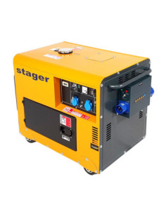 Titan Shop |Generator insonorizat diesel monofazat 4.2kW, 3000rpm, incl. automatizare Stager DG 5500S+ATS