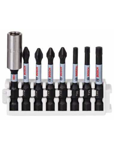 Titan Shop |Set 8 biti impact Power 50mm cu suport standard  PH2, PZ2, T20, T25, T30