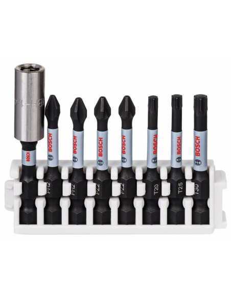 Titan Shop |Set 8 biti impact Power 50mm cu suport standard  PH2, PZ2, T20, T25, T30