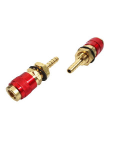Titan Shop |Conector furtun apa / aer (mama, rosu) MIG-500P ProWELD