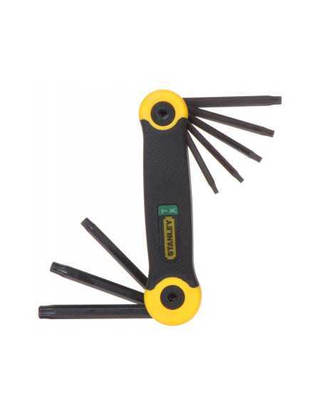 Titan Shop |Set 8 chei Torx pliabili in carcasa T9 - T10 - T15 - T20 - T25 - T27 - T30 - T40 Stanley 2-69-266