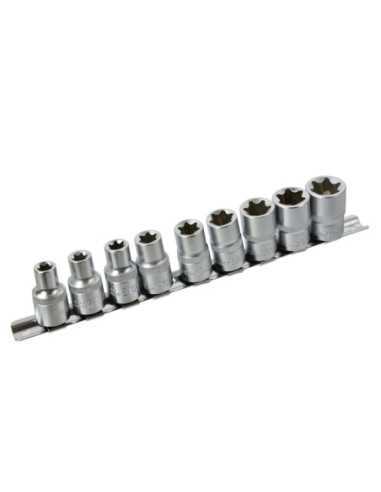 Titan Shop |Set 7 chei tubulare cu actionare 1/2, TX interior E12-E24