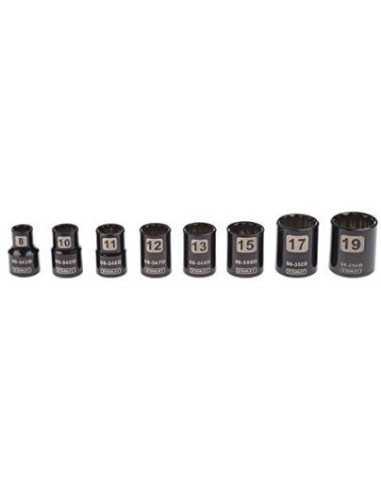 Titan Shop |Set 3/8 sfm de 9 tubulare cu clichet Stanley 0-94-606