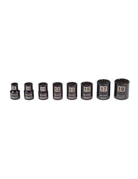 Titan Shop |Set 3/8 sfm de 9 tubulare cu clichet Stanley 0-94-606