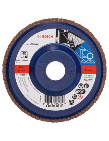 Titan Shop |Disc de slefuire evantai X571, Best for Metal D 125mm G 40, drept