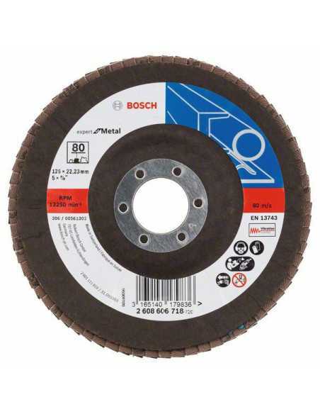 Titan Shop |Disc de slefuire evantai X551, Expert for Metal D 125mm G 80, cu degajare