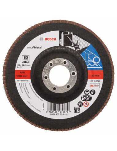 Titan Shop |Disc de slefuire evantai X571, Best for Metal D 125mm G 80, drept