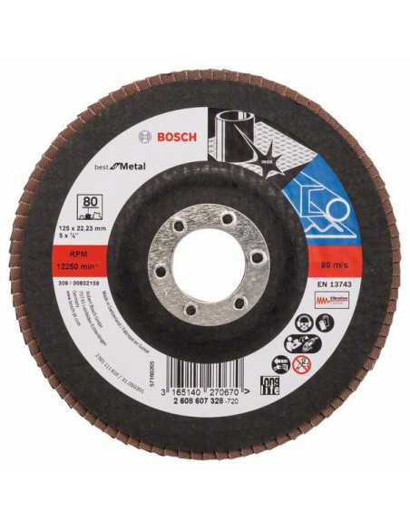 Titan Shop |Disc de slefuire evantai X571, Best for Metal D 125mm G 80, drept
