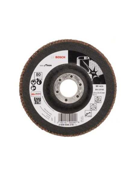 Titan Shop |Disc de slefuire evantai Best for Inox 125mmx22,23mm, 80