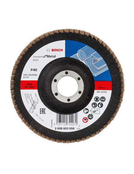 Titan Shop |Disc de slefuire evantai X431, Standard for Metal 125mmx22,23mmx40