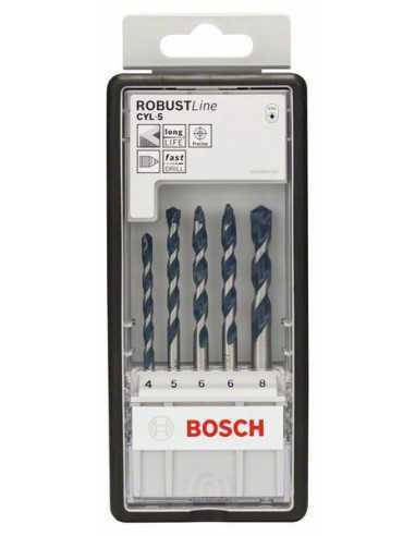 Titan Shop |Set Robust Line burghie pentru beton CYL-5 4 5 6 6 8mm set 5 buc.
