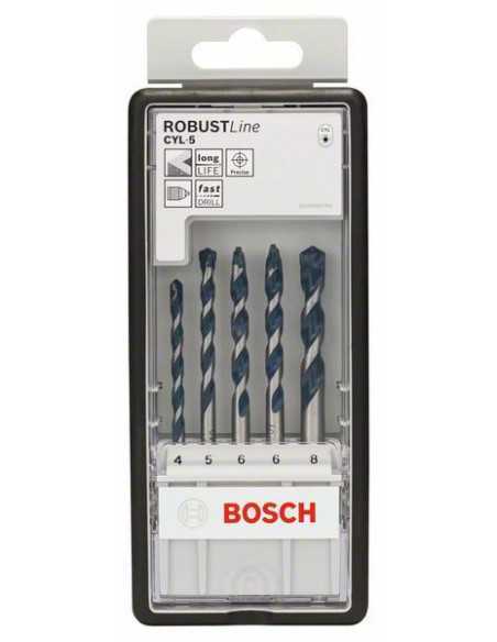Titan Shop |Set Robust Line burghie pentru beton CYL-5 4 5 6 6 8mm set 5 buc.