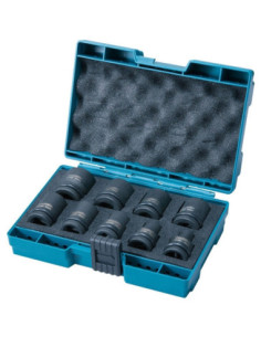 Titan Shop |Set 9 chei tubulare impact, 8-21 mm, 1/2 inch Makita B-66232