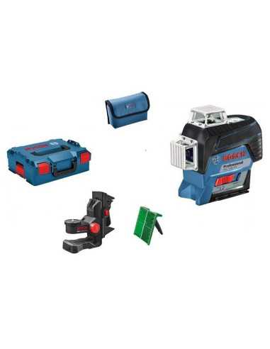 Titan Shop |Nivela laser cu linii verzi (30 m) cu Bluetooth + Suport + L-Boxx Bosch GLL 3-80 CG + BM 1 (solo)