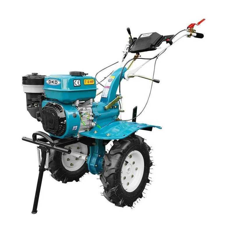 Titan Shop |Motocultor Dakard HS1000B 7CP cu far, roti de cauciuc si set freze