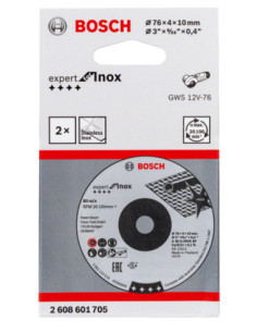 Titan Shop |Bosch Set 2 discuri slefuire Expert Inox, 76x4x10mm pentru GWS 12V-76 2
