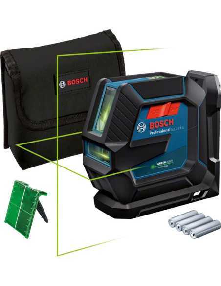 Titan Shop |Nivela laser cu linii verzi (15 m) + Suport universal + Trepied Bosch GLL 2-15 G + LB 10 + BT 150