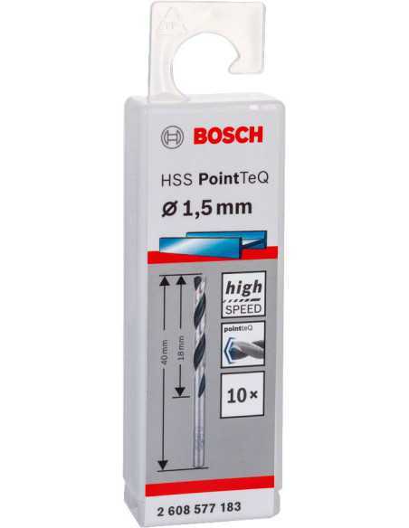 Titan Shop |Set 10 burghie metal HSS PointTeQ 1.5 mm Bosch