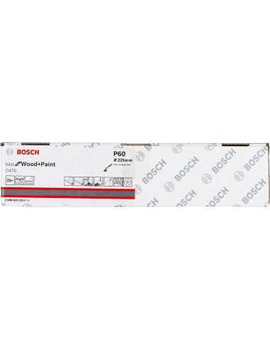 Titan Shop |Set 25 foi slefuire tavan/pereti 225mm, R60, 16gauri Bosch