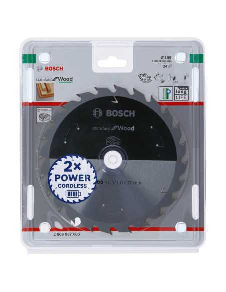 Titan Shop |Disc Standard for Wood, 165x20mm, 24T, special pentru circulare cu acumulator Bosch