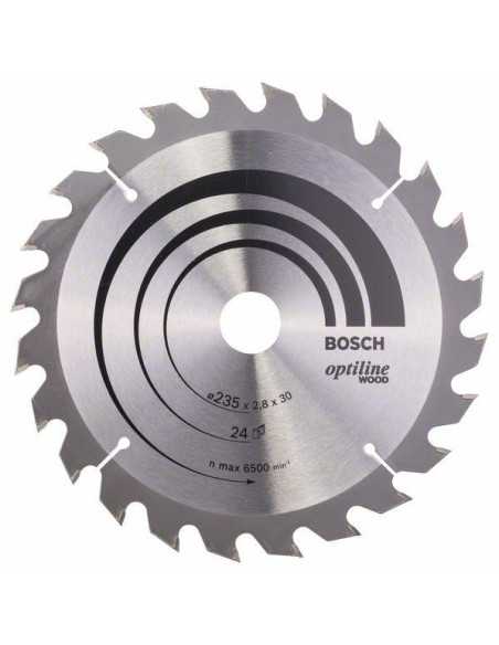 Titan Shop |Panza ferastrau circular Optiline Wood, 235x30x2.8mm, 24T, reductie 25mm Bosch