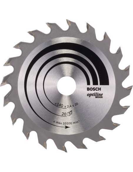 Titan Shop |Panza ferastrau circular Optiline Wood, 140x20x2.4mm, 20T, reductie 12.7mm Bosch