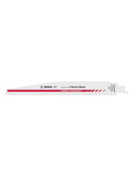 Titan Shop |Panza ferastrau sabie S 1156 XHM Carbide Progressor for Wood and Metal, 225mm Bosch