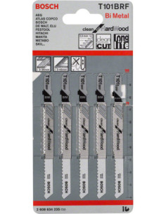 Titan Shop |Set 5 panze ferastrau vertical T 101 BRF Clean for Hard Wood, 100mm Bosch